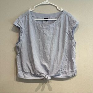 Patagonia Light Blue Organic Cotton‎ Front Tie Shirt Size XL
